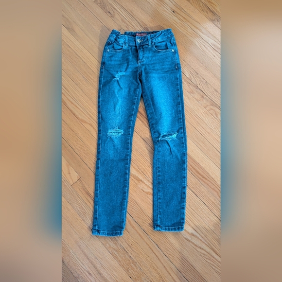 Distressed Blue Guess Skinny Jeans w - Picture 1 of 6